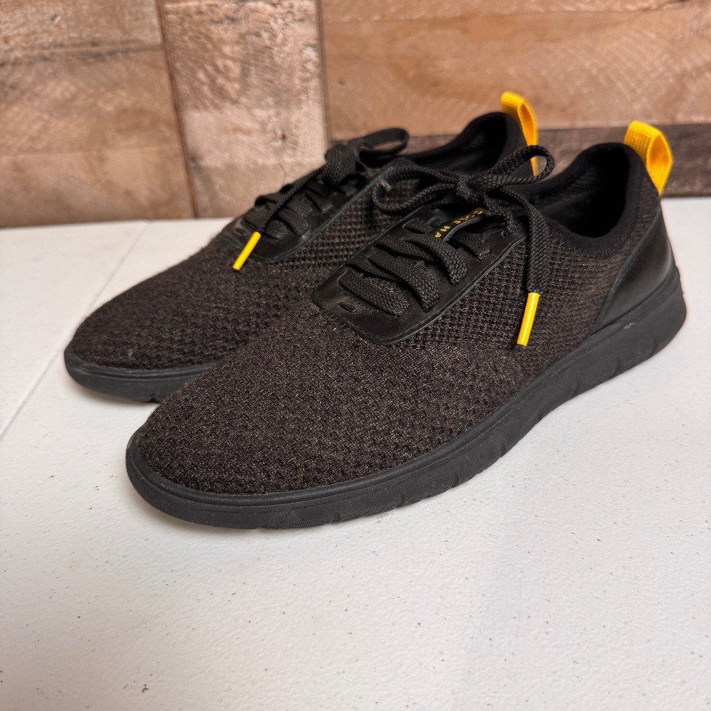 Cole Haan Zerogrand Sneakers Womens 6.5 Black Yellow Knit Leather W16575